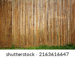 bamboo fence for garden decoration.Pattern of bamboo fencing texture background