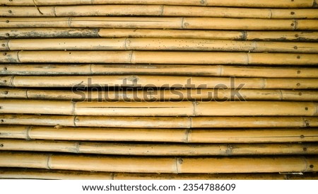 bamboo fence, Bamboo twig wall as abstract background .