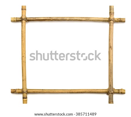Original Bamboo Frame Isolated On White стоковая фотография 171 Bamboo Frame Isolated On White