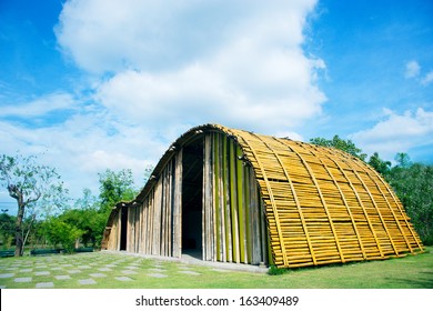 Bamboo house.
