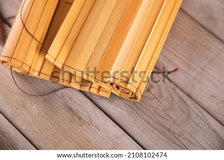 Bamboo slips on the table