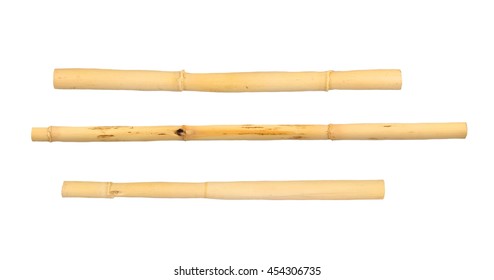 bamboo sticks isolated on white