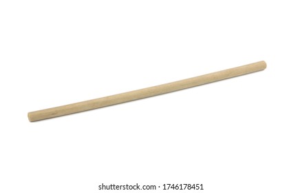 Bamboo Straw Isolated On White Background