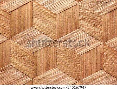 Bamboo  texture. Bamboo stripes basketry pattern of sticky rice container. Close up.