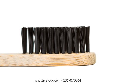 Bamboo Wood Toothbrush With Black Brush Bristles