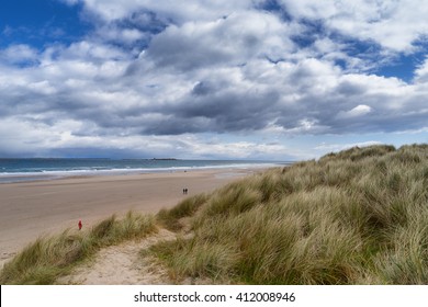 Bamburgh Beach On The Northumberland Coast In England