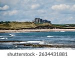 Bamburgh Castle northumberland sea scape 