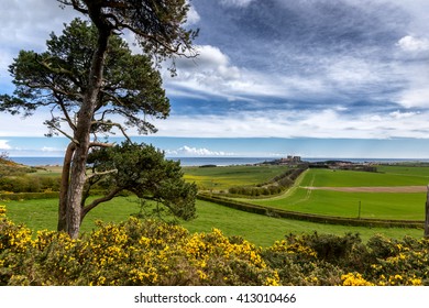 Bamburgh Castle On The Northumberland Coast In England