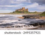 Bamburgh on the Northumberland coast north east England UK