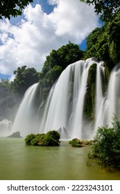 Ban Gioc Waterfall In Cao Bang, Viet Nam - The Waterfalls Are Located In An Area Of Mature Karst Formations Were The Original Limestone Bedrock Layers Are Being Eroded