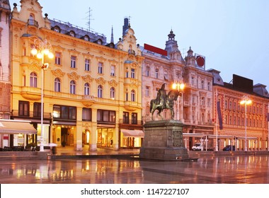 Ban Jelacic Square In Zagreb. Croatia