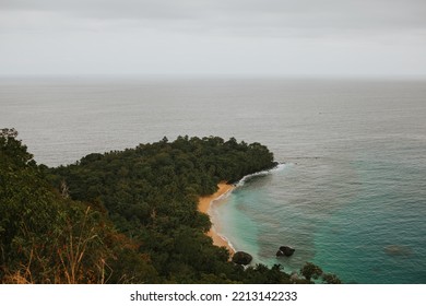 Banana Beach From High View Point In Principe Island, São Tomé