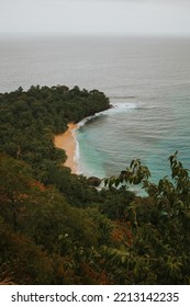 Banana Beach From High View Point In Principe Island, São Tomé