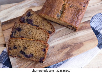 Banana And Blueberry Bread Slices