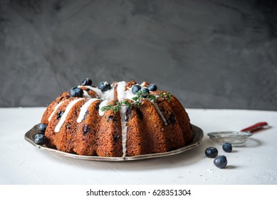 Banana Blueberry Bundt Cake