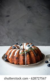 Banana Blueberry Bundt Cake