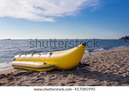 Banana Boat at the Sea