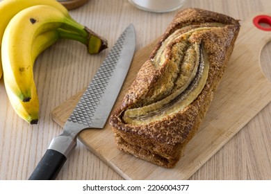 Banana Bread Cake From The Oven