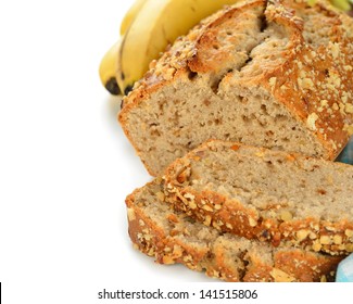 Banana Bread On A White Background