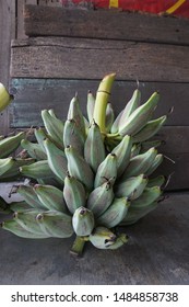 Banana Bunch On The Floor. This Is Silver Bluggoe, Musa Sapientum Linn Or Musa (ABB Group) In The Family Musaceae.