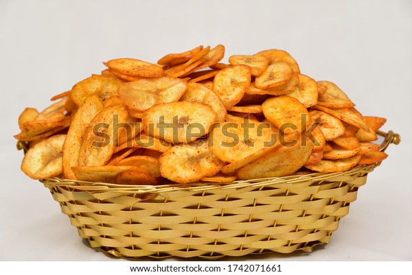 Banana Chips Dried Banana Chips Snack Stock Photo 1742071661 | Shutterstock