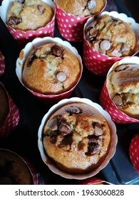 Banana Chocolate Chip Muffin. Simple And Delicious. 