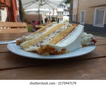 Banana Cream Cake In A Café