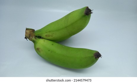 Banana Fruit With Green Skin Texture