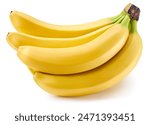 Banana fruit isolated on a white background. Bunch of bananas clipping path