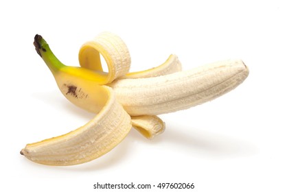 Banana Half Peeled Banana Isolated On Stock Photo 497602066 | Shutterstock