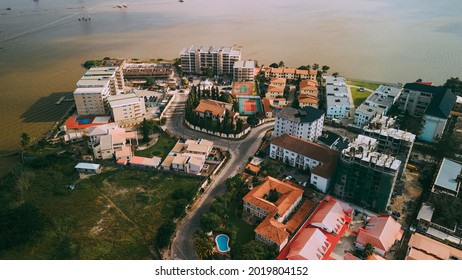 Banana Island, Lagos, Nigeria - August 2, 2021: Luxury estate in lkoyi with quality and expensive edifice