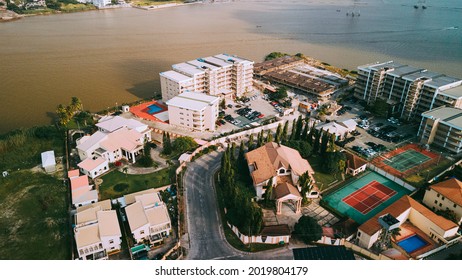 Banana Island, Lagos, Nigeria - August 2, 2021: Luxury estate in lkoyi with quality and expensive edifice