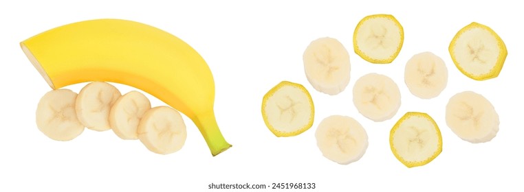 banana isolated on white background with full depth of field. Top view. Flat lay. - Powered by Shutterstock