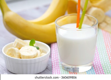 Banana Milk Shake In A Glass