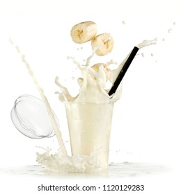 Banana Milk Smoothie Splash