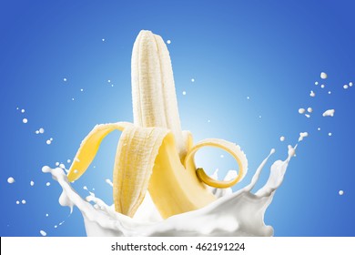 Banana With Milk Splash