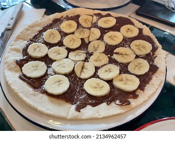 Banana Nutella Pizza Dessert Western Dishes