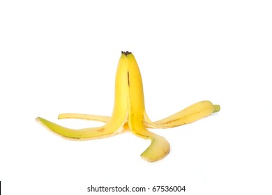 Banana Peel Isolated On White