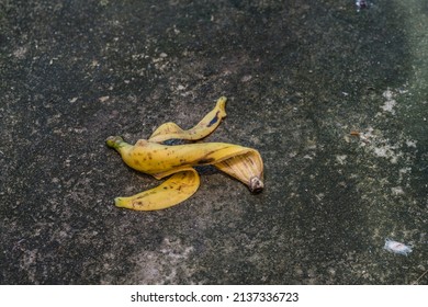 Banana Peel On The Ground.