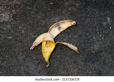 Banana Peel On The Ground.