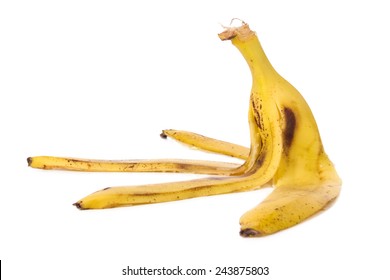 Banana Peel On White Background