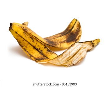 Banana Peel On White Background