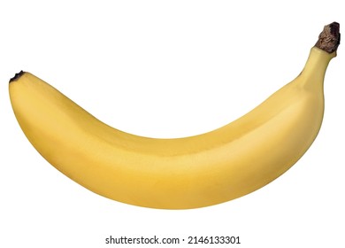 Banana Picture. Fresh Yellow Banana Isolated On A White Background 