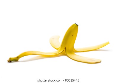 Banana Skin Isolated On A White Background