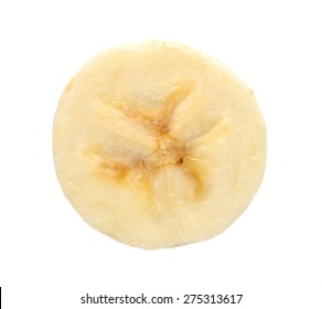 Banana Slice Isolated On A White Background