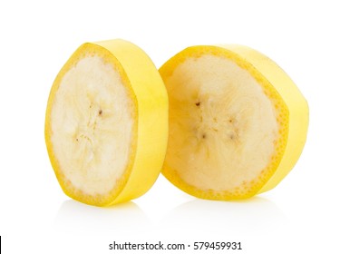 Banana Slice Isolated On White Background