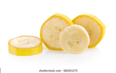 Banana Slice Isolated On White Background