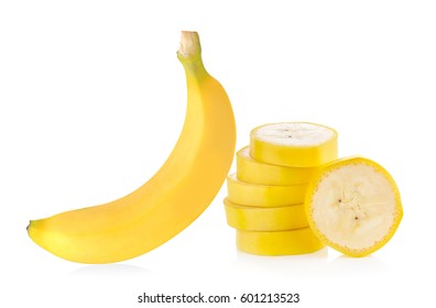 Banana Slice Isolated On White Background