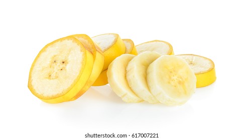 Banana Slice Isolated On White Background