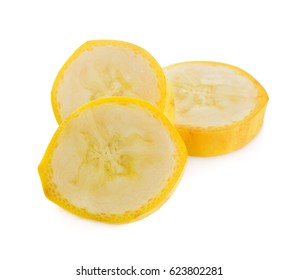 Banana Slice Isolated On White Background